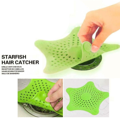 Réceptacle à cheveux en forme d’étoile en silicone pour évier de salle de bain, bouchon de trappe de drainage pour bouchon de lavabo pour bassin de