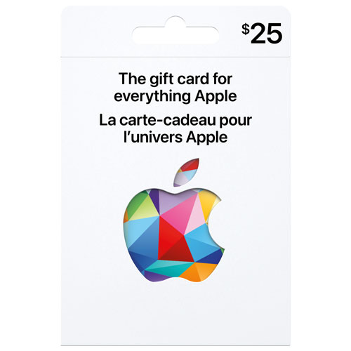 Carte-cadeau Apple - 25 $ - en magasin seulement