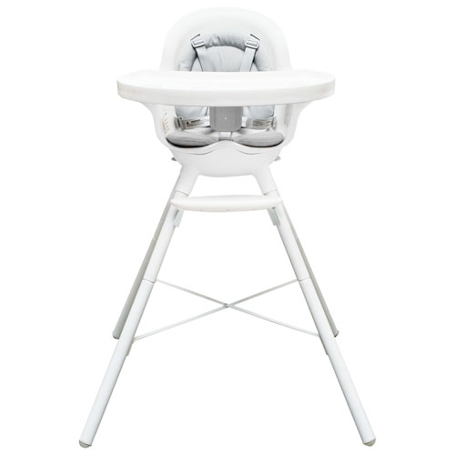 Chaise haute pour bébé GRUB de Boon avec siège et plateau amovibles - Blanc