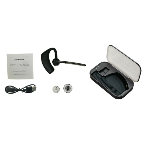 Refurbished Plantronics Voyager Legend Headset with Portable Charging Case Black 89880-05