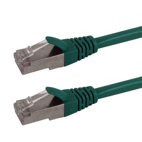 HYFAY Ethernet CAT6 Patch Cable 15 FT STP Stranded Shielded 26AWG Molded Networking/Internet Cable, 550MHZ CMR, Green