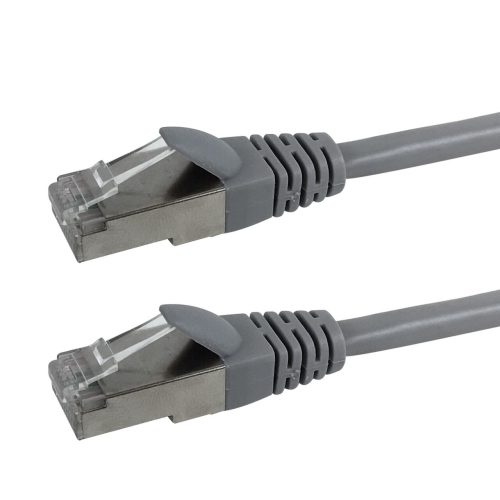 HYFAY Ethernet CAT6 Patch Cable 10 FT STP Stranded Shielded 26AWG Molded Networking/Internet Cable, 550MHZ CMR, Grey