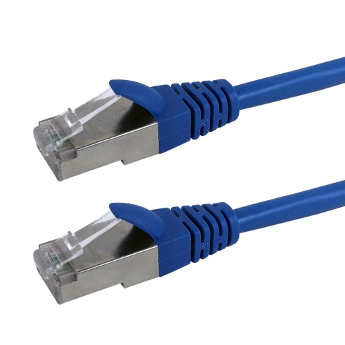 HYFAY Ethernet CAT6 Patch Cable 10 FT STP Stranded Shielded 26AWG Molded Networking/Internet Cable, 550MHZ CMR, Blue