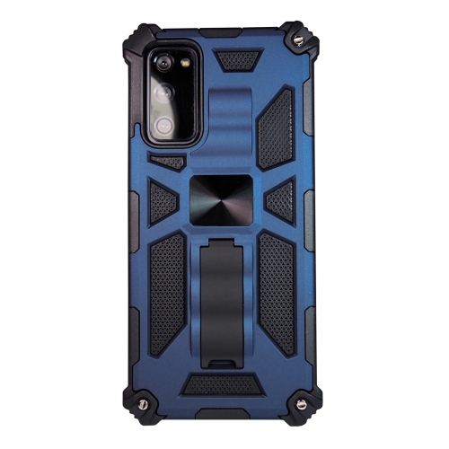 Exian Armored Case with Stand and Magnetic Metal Blue for Samsung Galaxy S20 FE