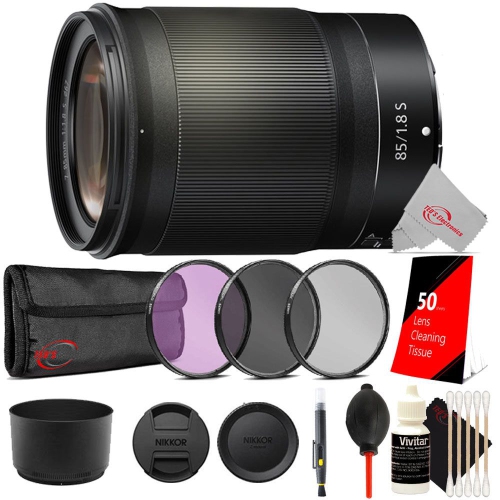 NIKON  Nikkor Z 85MM F/1.8 S Lens + Filter Kit + Lens Pen + Dust Blower + Lens Tissue + Pouch + 3PC Cleaning Kit