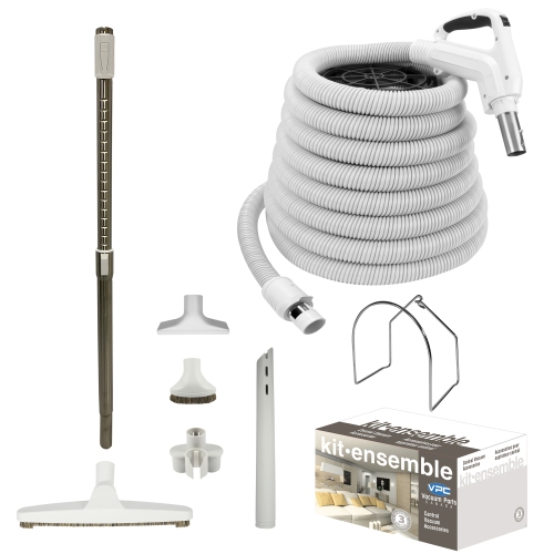 VPC Central Vacuum Accessory Kit - Air Driven - Telescopic Wand with Deluxe Tool Set (30 ft)