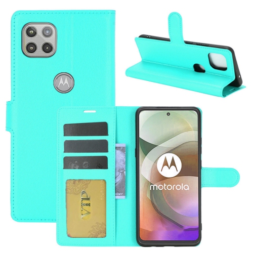 [CS] Motorola Moto One 5G Ace Case, Magnetic Leather Folio Wallet Flip Case Cover with Card Slot, Teal