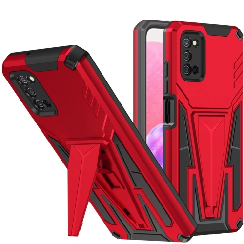 【CSmart】 Shockproof Heavy Duty Rugged Defender Hard Case Kickstand Cover for Samsung Galaxy A52 5G, Red