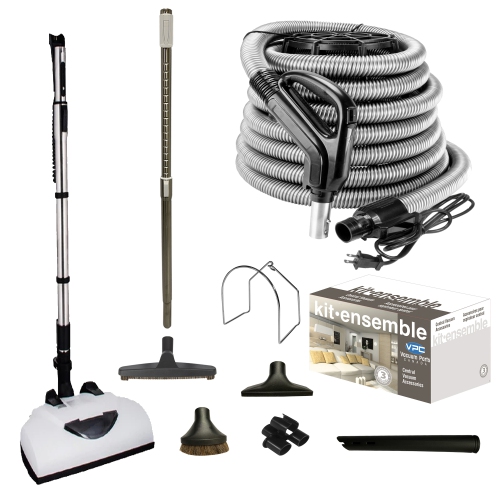 Wessel Werk Central Vacuum Accessory Kit with Telescopic Wand and Deluxe Tool Set (30 ft)