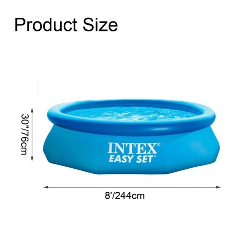 Easy Set Inflatable Above Ground Swimming Pool Outdoor Backyard Family Pool - 8ft.x30in