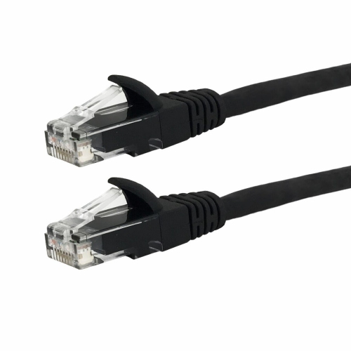 Image 1 of 2.. HYFAI CAT6 550MHz Molded Networking RJ45 Patch Cable - Premium Fluke® Certified - CMR Riser Rated 50 FT, Black