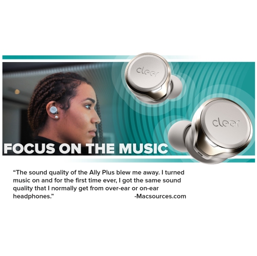 Cleer Audio ALLY PLUS True Wireless Earbuds – Bluetooth 5.0 Noise