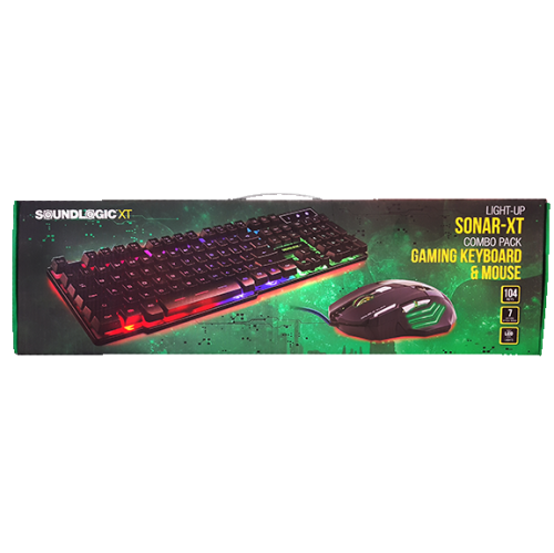 SoundLogic XT GWKM-6/1571 Pack combiné clavier et souris de jeu lumineux SONAR-XT