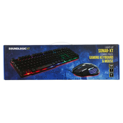 SoundLogic XT GWKM-6/1571 Pack combiné clavier et souris de jeu lumineux SONAR-XT