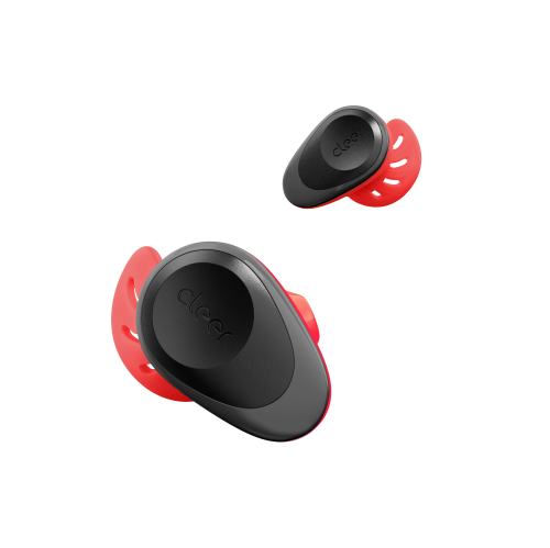 Cleer Audio GOAL True Wireless Sport Earbuds – Lightest Floating Freebit Passive Outer Canal Design Headphones, C-Skirts Secure Twist Fit, IPX4