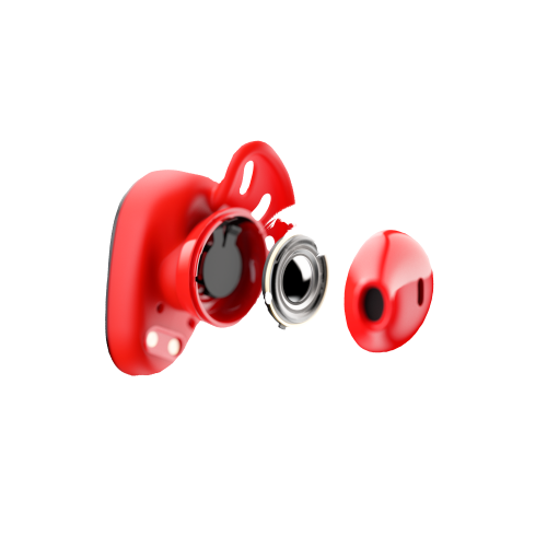 Cleer Audio GOAL True Wireless Sport Earbuds – Lightest Floating Freebit Passive Outer Canal Design Headphones, C-Skirts Secure Twist Fit, IPX4