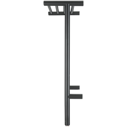 Ancona Miazzo 5-Bar Electric Wall Mount Plug-In and Hardwire Towel Warmer with Shelf in Matte Black