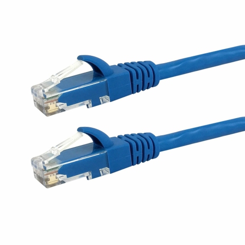 Image 1 de 2.. HYFAI CAT6 câble réseau moulé RJ45 550 MHz - certifié Premium Fluke® - Riser CMR coté 7 pi, bleu