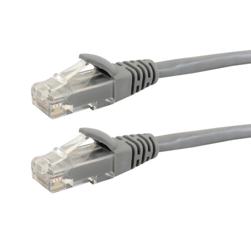 HYFAI CAT6 Câble de raccordement réseau moulé RJ45 550 MHz - certifié Premium Fluke® - Riser CMR coté 30 pi, gris