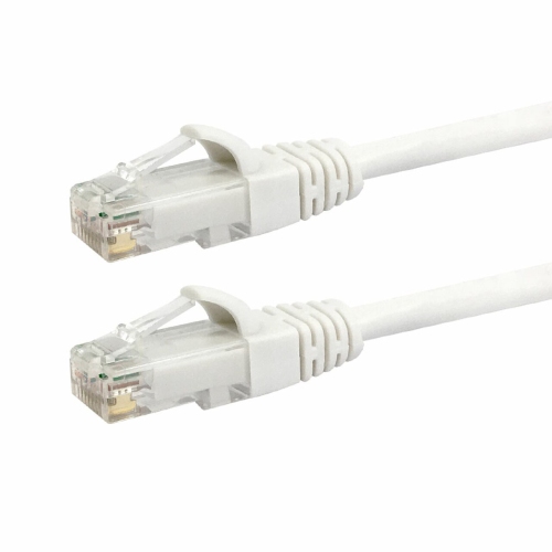 HYFAI CAT6 Câble de raccordement réseau moulé RJ45 550 MHz - certifié Premium Fluke® - Riser CMR coté 8 pouces, blanc