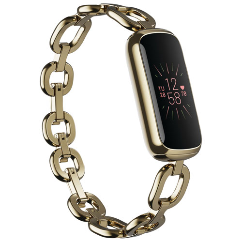 Fitbit Luxe Fitness & Wellness Tracker with 24/7 Heart Rate & Sleep Tracking - Soft Gold - Exclusive Retail Partner