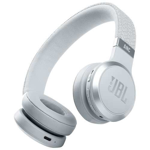 JBL Live 460NC On-Ear Noise Cancelling Bluetooth Headphones - White