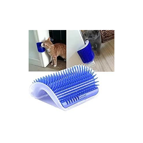 ISTAR Cat Groomer Wall Corner Plastic Massage Pet Self Grooming Brush