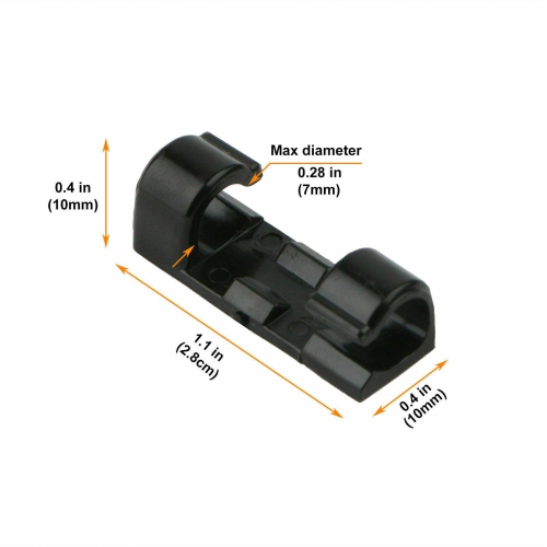 ISTAR 100 Pcs Self-Adhesive Cable Clips Organizer Drop Wire Holder Cord Management System