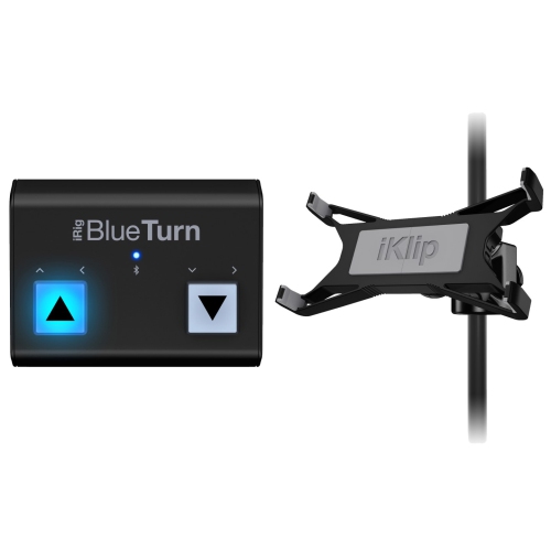 Image 1 de 1.. IK Multimedia Ensemble Tourneur de page Bluetooth + iKlip Xpand