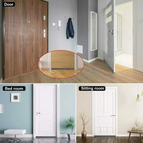Bande de joint de porte de 1 m/3,3 pi; Bande de porte inférieure pour portes; Autocollant d'étanchéité en silicone pour portes et fenêtres