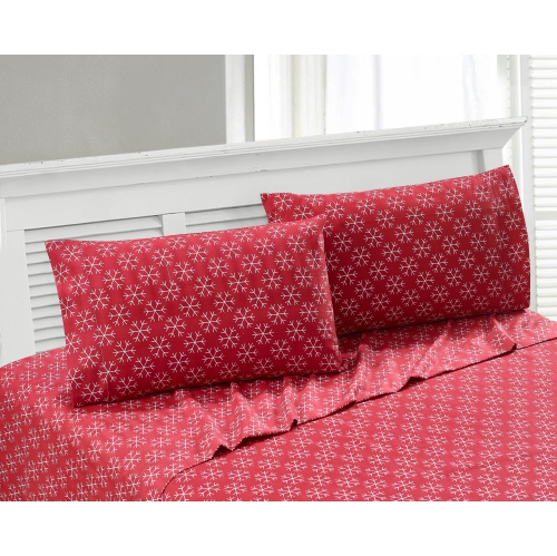 Rustic Cabin - Northern Collection Microfiber Sheet Set Red King
