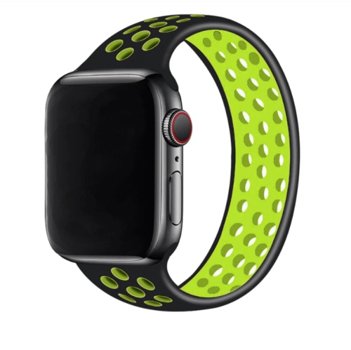 CC  Topsave Sports Silicone Band Replacement Band Strap for Apple Watch Iwatch Series 1 2 3 4 5, 38Mm/40Mm, Black In Green