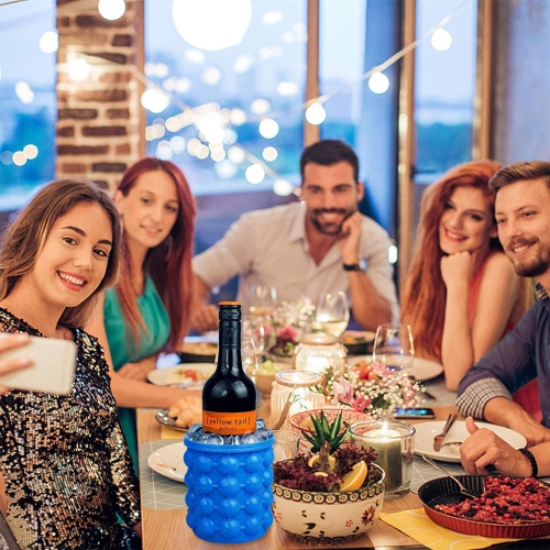 Magic ICE Cube Maker - Silicone Squeeze Ice Cuber Maker Cup - 2 In 1 - Space Saving , Portable Freezer Ice Bucket & Beverage Cooler - Hold Up To 120