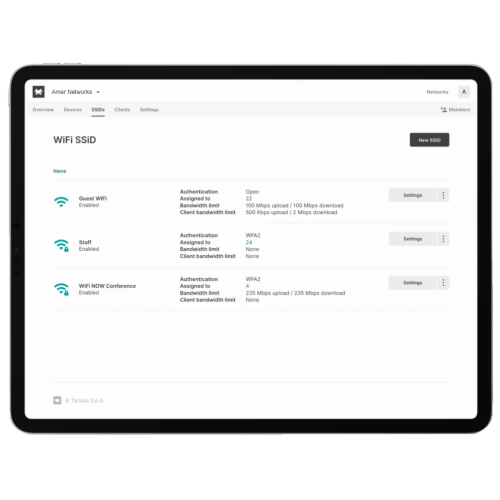 Point d’accès IEEE 802.11ac géré par le nuage Tananza – Amer Networks WAP1000T