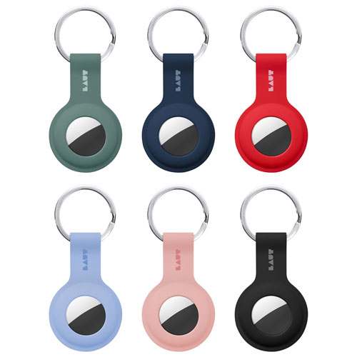 Étui à étiquette Huex de LAUT avec porte-clés pour AirTag - Bleu marine