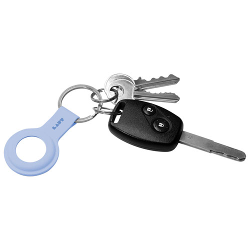 Étui à étiquette Huex de LAUT avec porte-clés pour AirTag - Bleu poudre