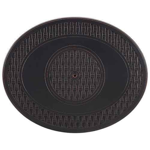 Paramount Thatch Oval Propane Fire Pit - 37,000 BTU - Black/Bronze