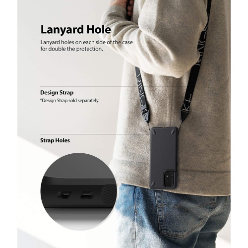 Ring Onyx compatible avec le Galaxy A52 4G, le Galaxy A52 5G, l’étui antichoc robuste en TPUR, noir