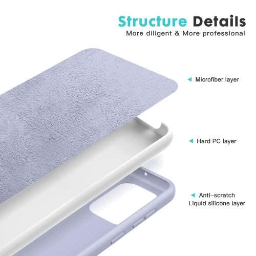 Samsung Galaxy A52 5G Case, Liquid Silicone Case with Microfiber Lining Thickening Shockproof Design Soft Gel Rubber Phone C