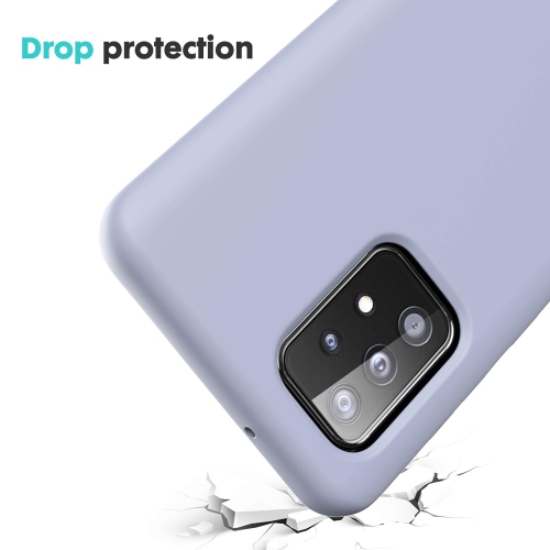 Samsung Galaxy A52 5G Case, Liquid Silicone Case with Microfiber Lining Thickening Shockproof Design Soft Gel Rubber Phone C