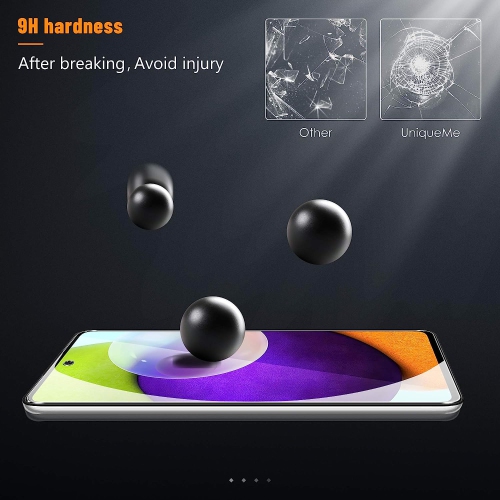 [2 Pack] Tempered Glass Screen Protector Compatible for Samsung Galaxy A52/A52s 4G/5G, [Easy Installation Frame] [Bubble Free][Case Friendly] 9H