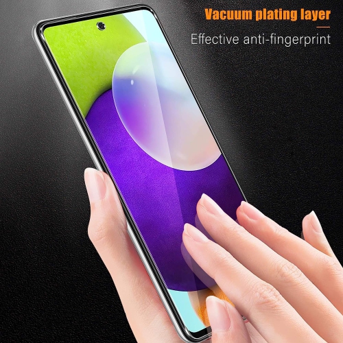 [2 Pack] Tempered Glass Screen Protector Compatible for Samsung Galaxy A52/A52s 4G/5G, [Easy Installation Frame] [Bubble Free][Case Friendly] 9H