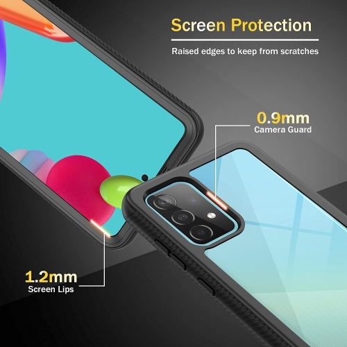 Étui avec protecteur d’écran pour Galaxy A52 de Samsung, étui de téléphone avec couvercle intégral pour A52 5G/4G 2021 de Samsung