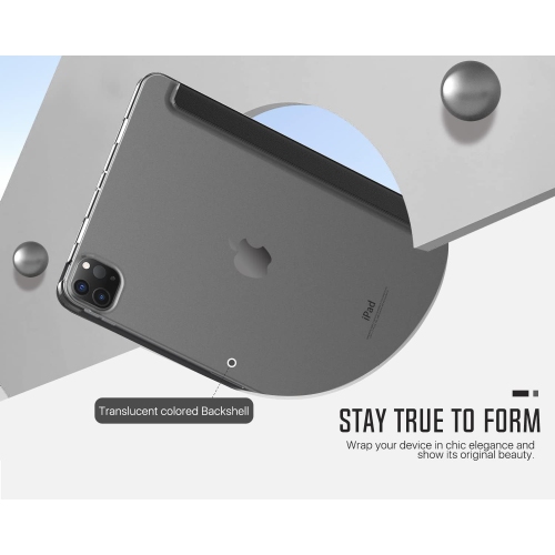 Case Fit New iPad Pro 11 4th Generation 2022/iPad Pro 11 3rd Gen 2021, [Support Apple Pencil Charging] Slim Trifold Hard Back Shell Protective Smart