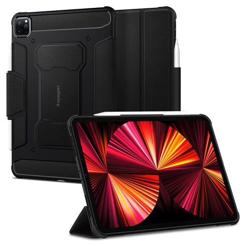 Spigen Rugged Armor Pro Designed for iPad Pro 11 Case with Pencil Holder - Black