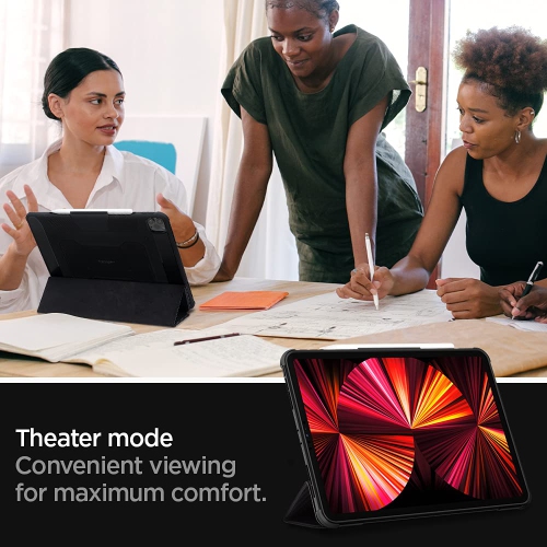 Spigen Rugged Armor Pro Designed for iPad Pro 11 Case with Pencil Holder - Black