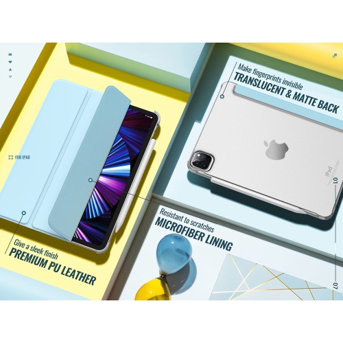 Dadanism Case for New iPad Pro 11 inch Case 2021 / 2020 (2nd Gen) / 2018, Support 2nd Gen Apple Pencil Charging