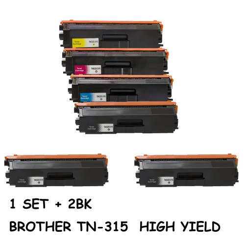 Bestoner™ 6 PK Brother TN315/TN-315/TN310/TN-310 High Yield BK/C/M/Y Compatible Toner Cartridge Brother HL-4150CDNHL-4570CDWHL-4570CDWT