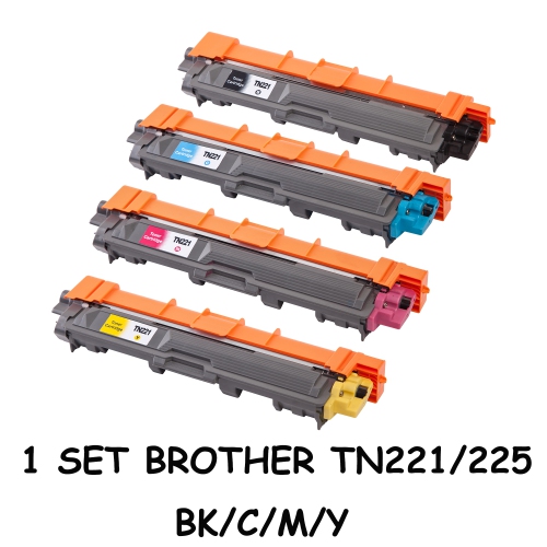 Bestoner™ 1 Set Brother TN221/TN-221/tn221/tn-221/tn225/TN225/TN-225 BK/M/Y/C Compatible Toner Cartridge Brother DCP-9020 HL-3140 3150CDN 3170CDW