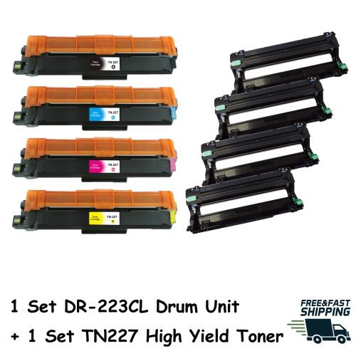 Bestoner™ DR223 & TN223 TN227 BK/M/Y/C Compatible Brother HL-L3210 HL-L3230 L3270CDW L3290CDW MFC-L3710CW L3750CDW L3770CDW